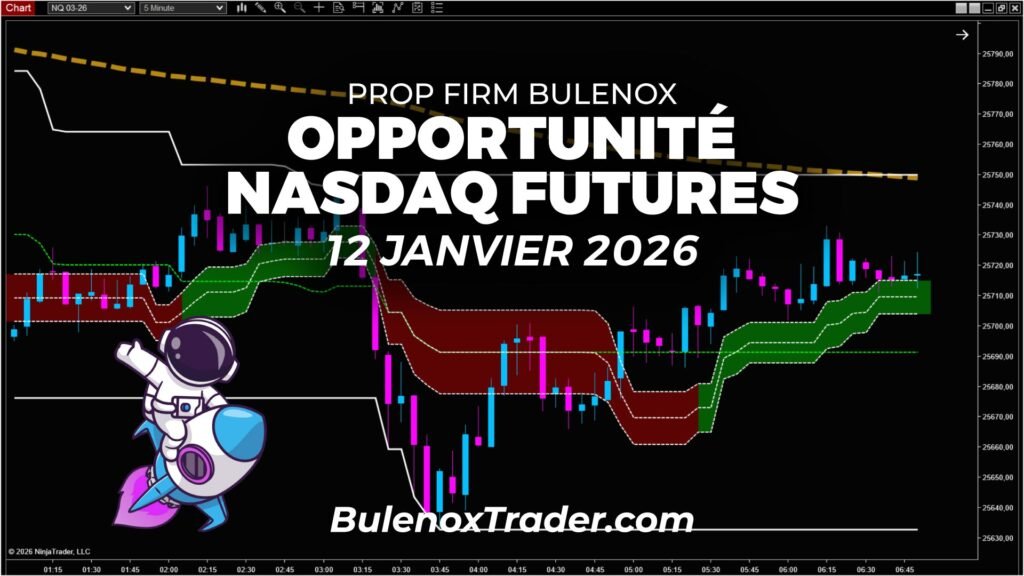 Scalping du Nasdaq futures avec la prop firm Bulenox | 12 janvier 2026